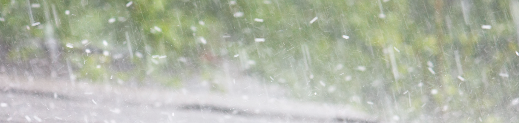 Hail storm on house